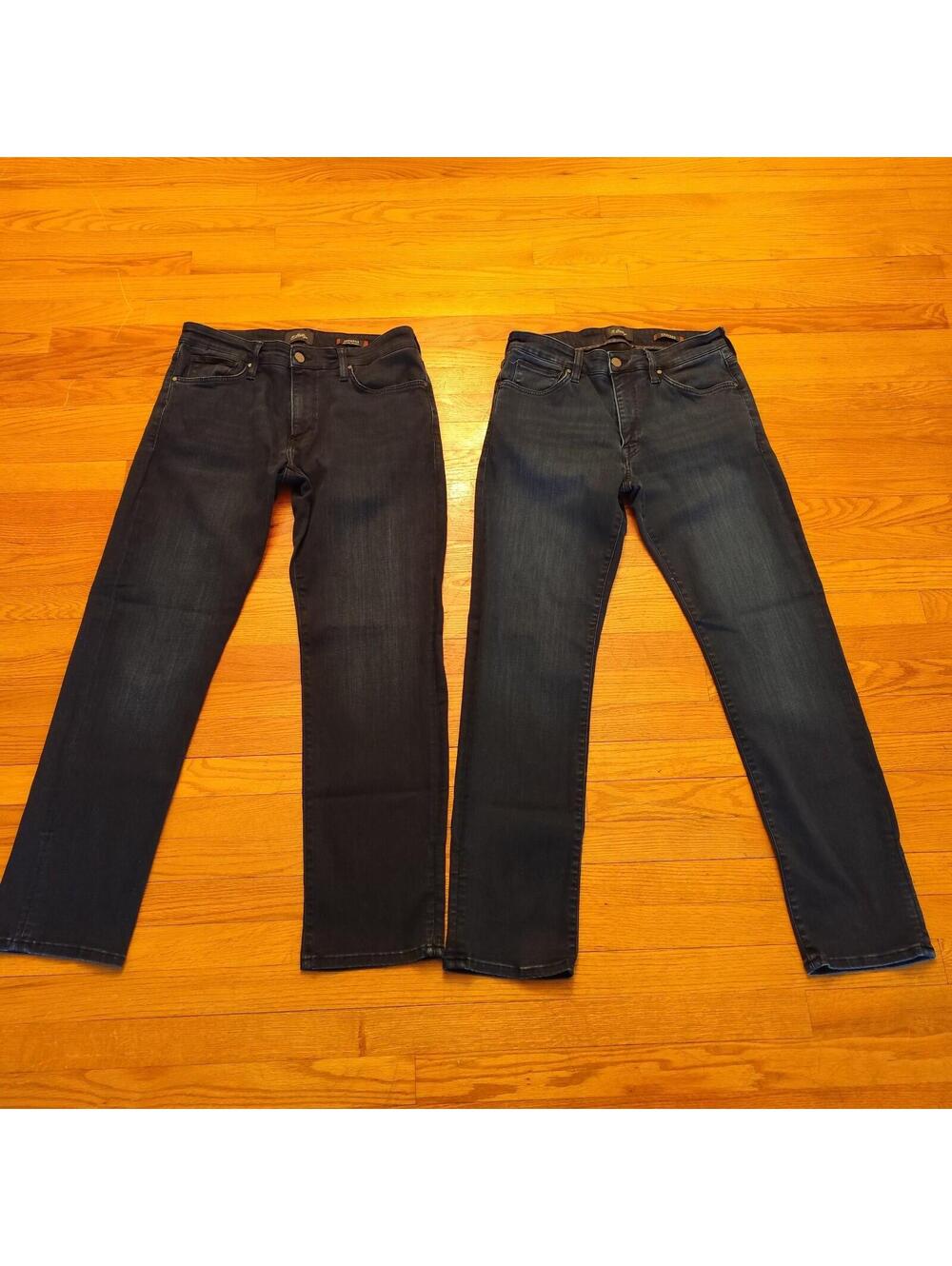 2 Pairs of 34 Heritage Courage Mid Rise Straight  Men's Jeans "W 34, L 32"